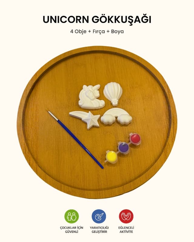 ANKA TASARIM — Unicorn Gökkuşağı taş boyama seti