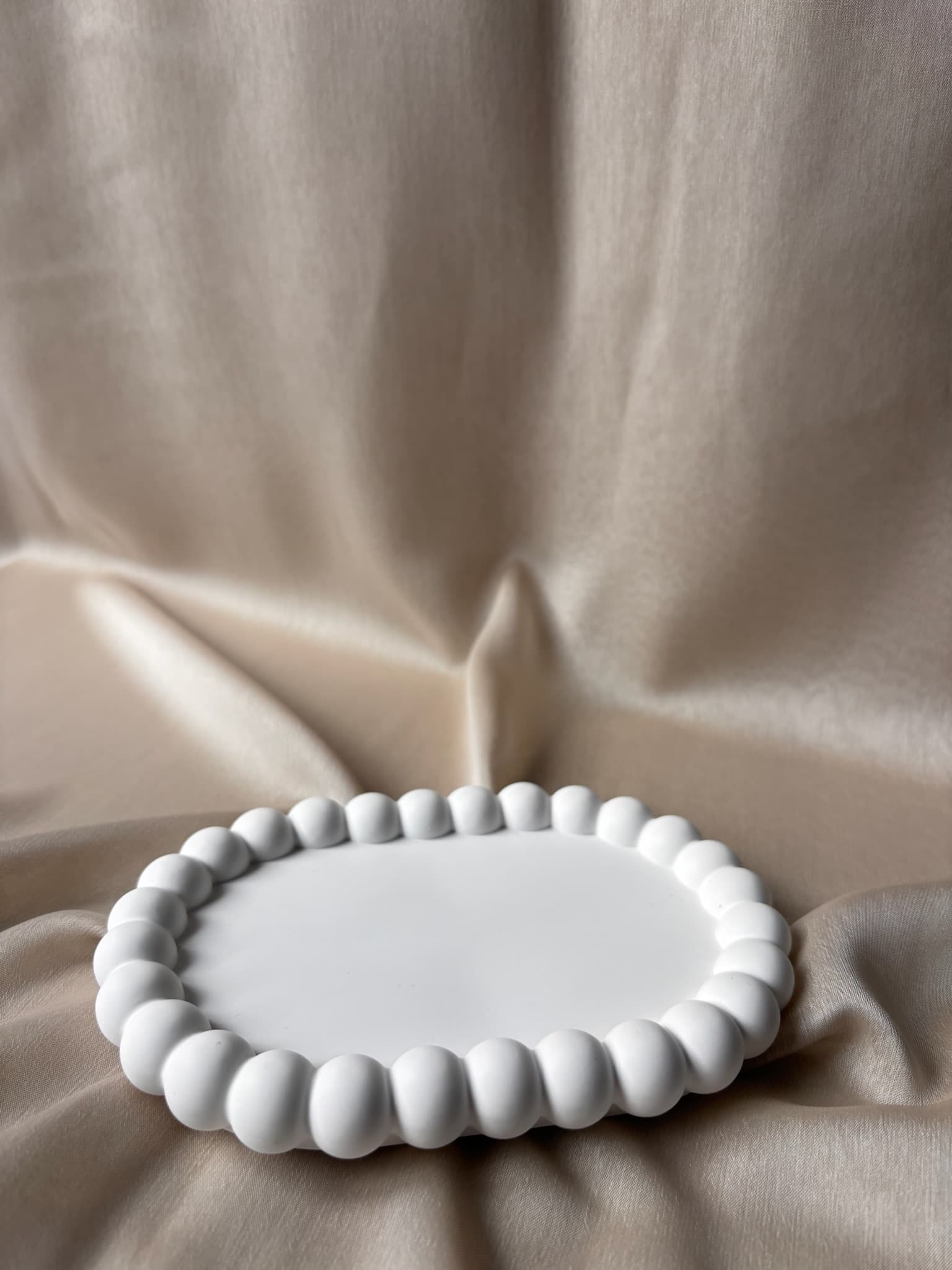 Baloncuk Desenli Yatay Tabak